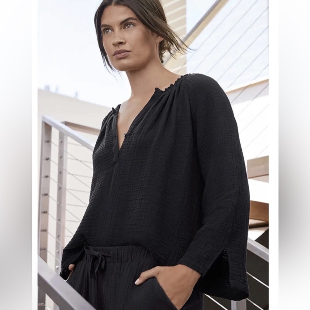 Johnny Was Calme V-Neck Gauze Blouse